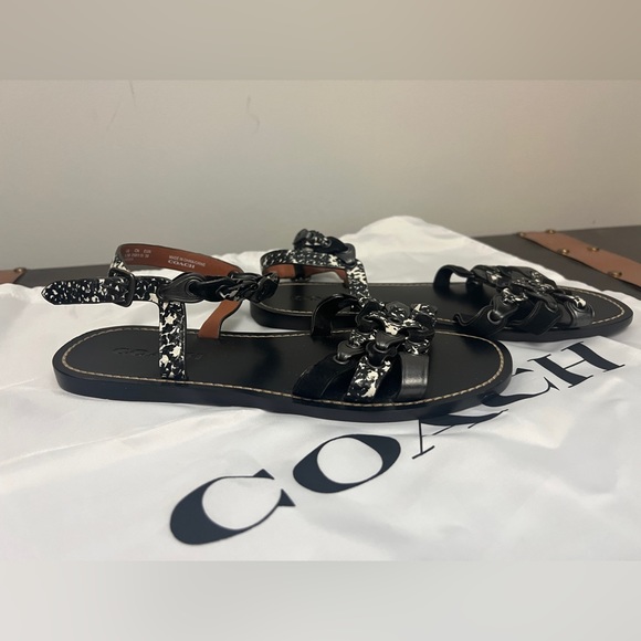 Coach Sandals Never Worn, Black and White, 8.5 - Picture 1 of 5
